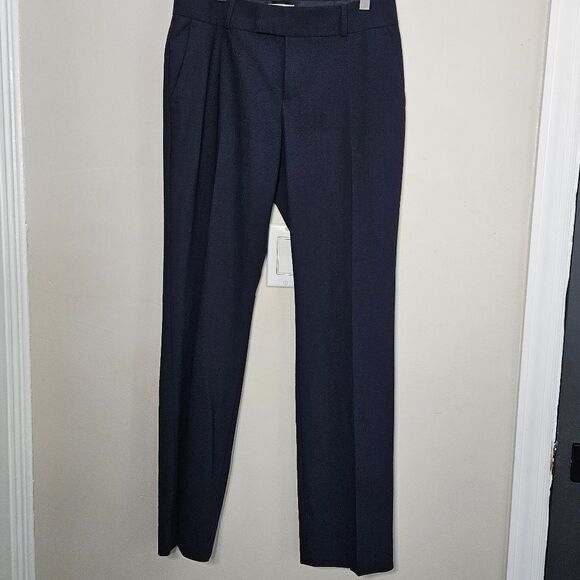 Banana Republic Navy Wool Martin Fit Career Pant Office Work Slim 2P - Picture 1 of 11